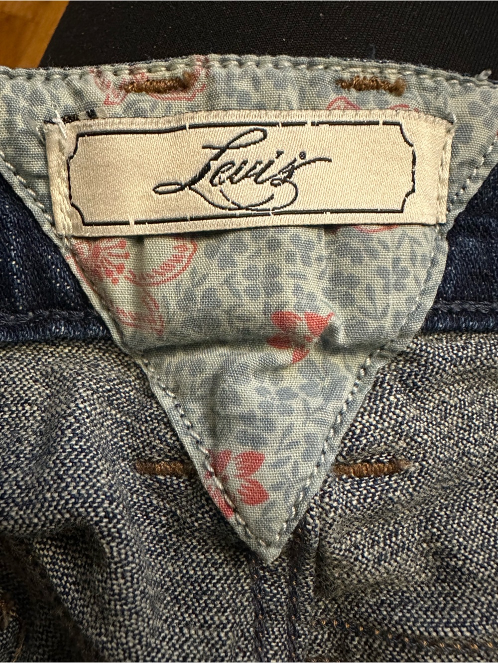 Levi's Light Blue Denim Jeans with Pink Floral Inner Trim